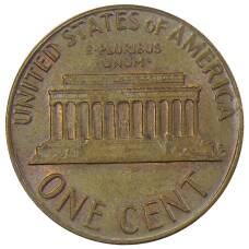 Монета 1 цент 1973 года D США (реверс)