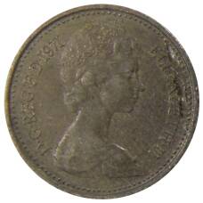 Монета 1/2 нового пенни 1971 года Великобритания (аверс)