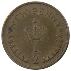 Монета 1/2 нового пенни 1971 года Великобритания (реверс)