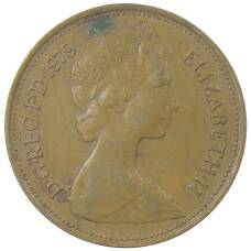 Монета 2 новых пенса 1979 года Великобритания (аверс)