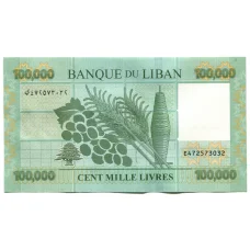 Банкнота 100000 ливров 2020 года Ливан