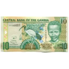 Банкнота 10 даласи 2013 года Гамбия (аверс)