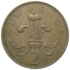 Монета 2 новых пенса 1979 года Великобритания (реверс)