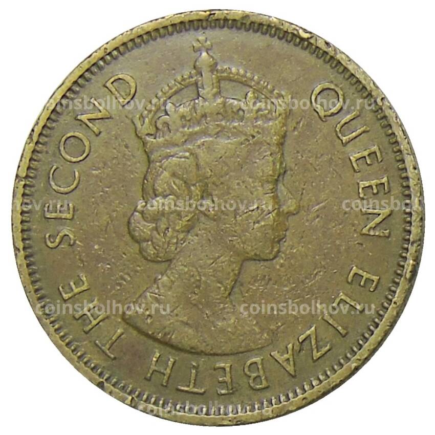 Монета 10 центов 1960 года Гонконг (вид 2)