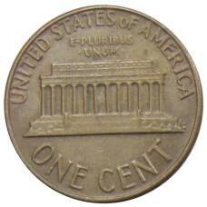 Монета 1 цент 1975 года D США (реверс)