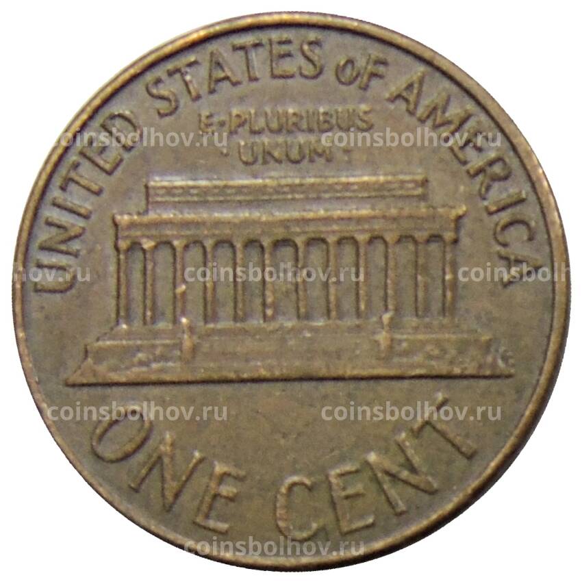 Монета 1 цент 1964 года D США (вид 2)