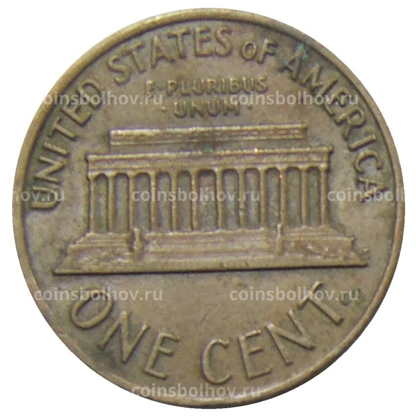 Монета 1 цент 1972 года США (вид 2)