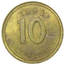 Монета 10 вон 1993 года Южная корея (аверс)