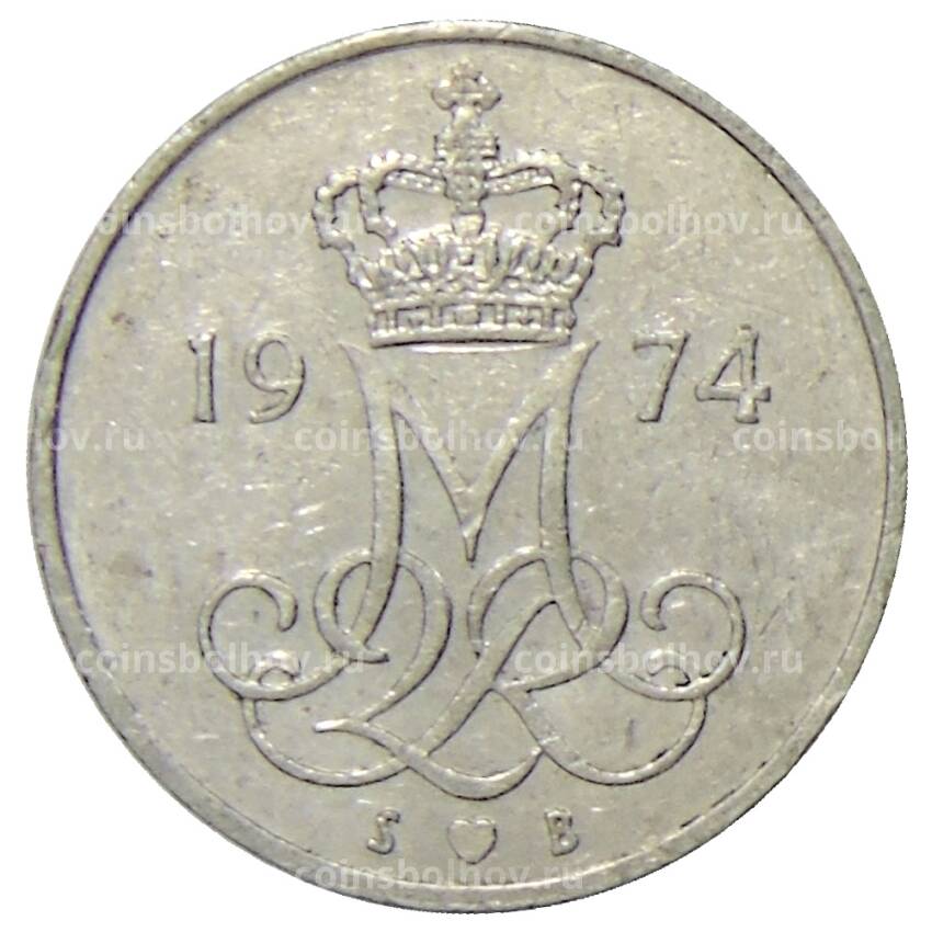 Монета 10 эре 1974 года Дания