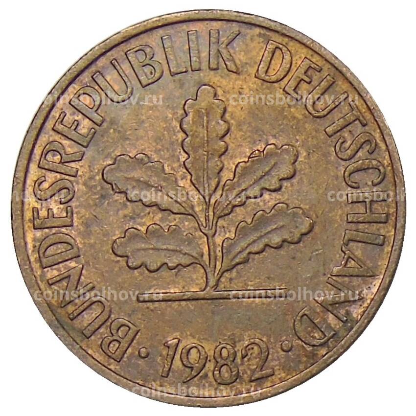 Монета 2 пфеннига 1982 года F Германия