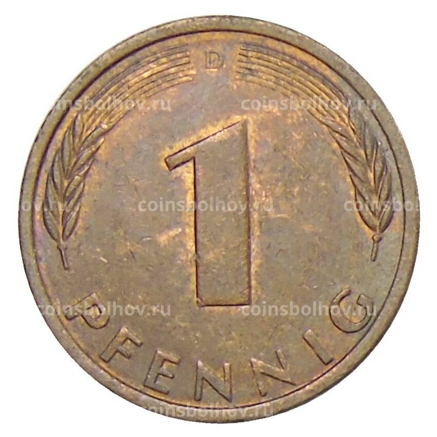 Монета 1 пфенниг 1989 года D Германия (вид 2)
