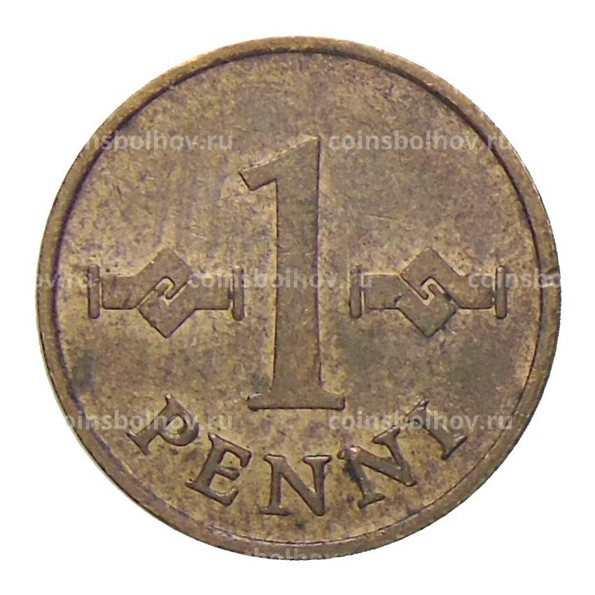 Монета 1 пенни 1968 года Финляндия (вид 2)