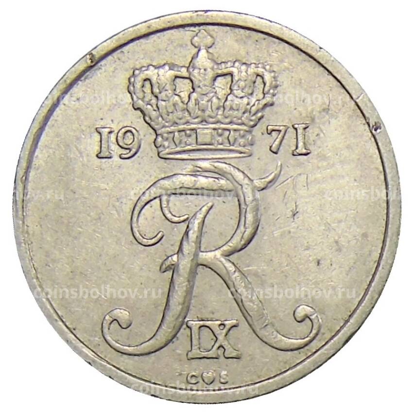 Монета 10 эре 1971 года Дания