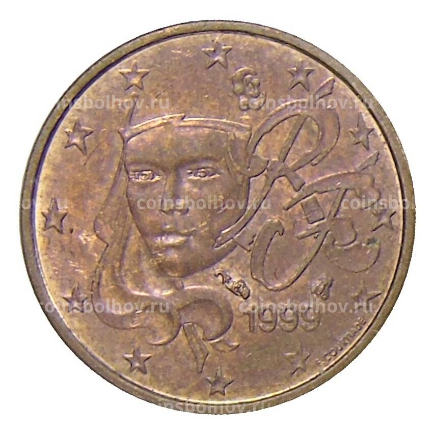 Монета 1 евроцент 1999 года Франция
