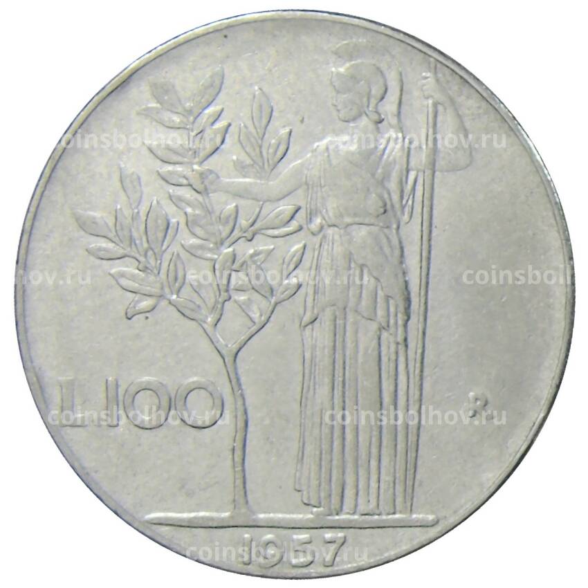 Монета 100 лир 1957 года Италия