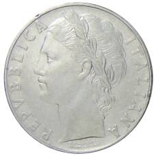 Монета 100 лир 1957 года Италия (реверс)