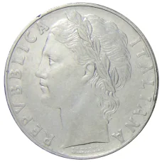 Монета 100 лир 1957 года Италия (реверс)