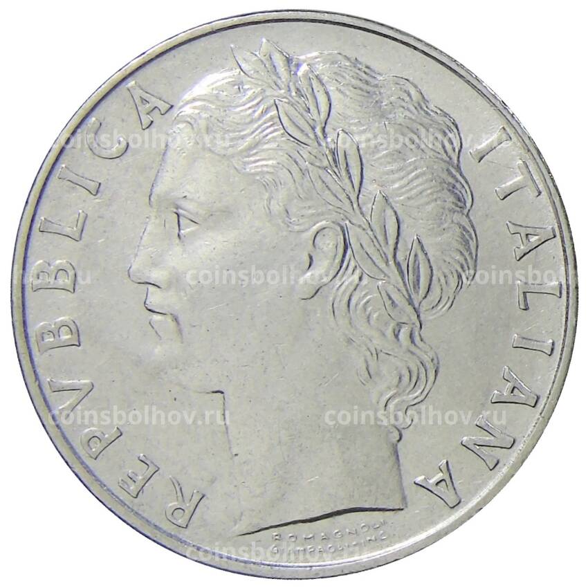 Монета 100 лир 1971 года Италия (вид 2)
