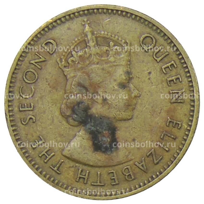 Монета 10 центов 1965 года Гонконг (вид 2)