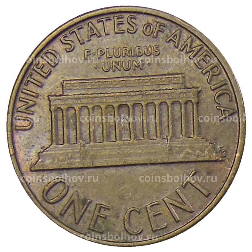 Монета 1 цент 1975 года D США (вид 2)