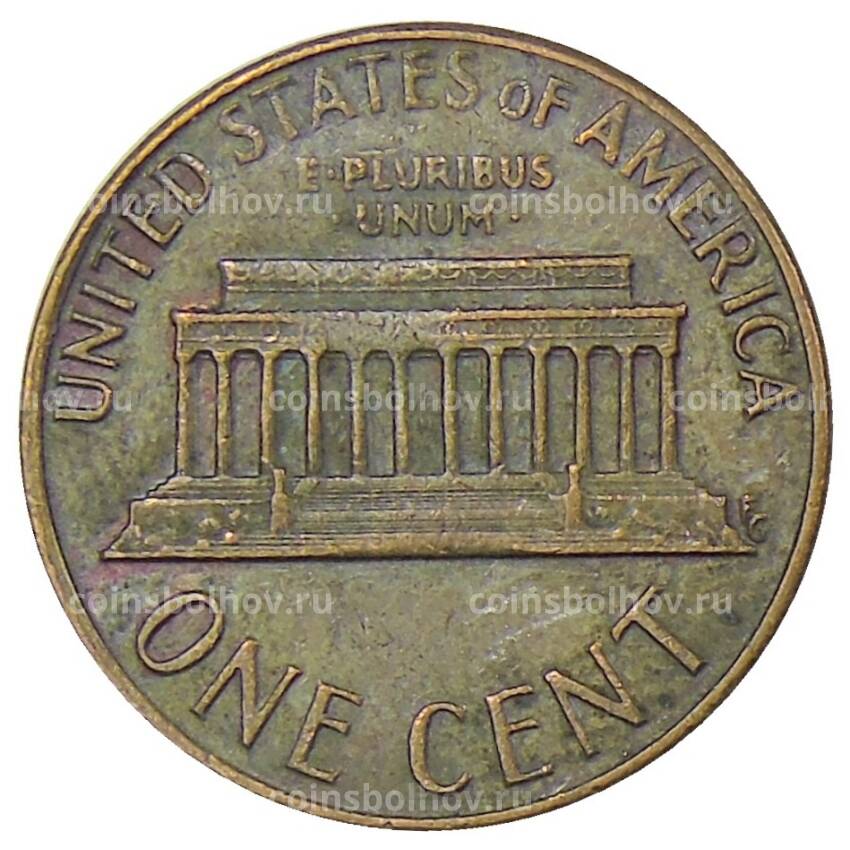 Монета 1 цент 1973 года D США (вид 2)