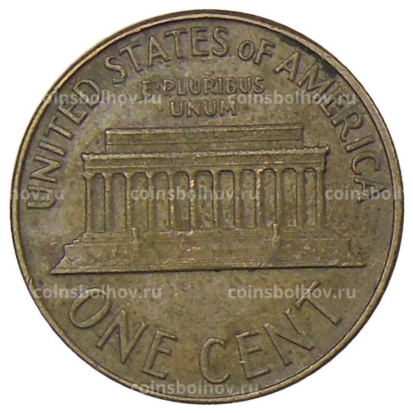 Монета 1 цент 1961 года США (вид 2)
