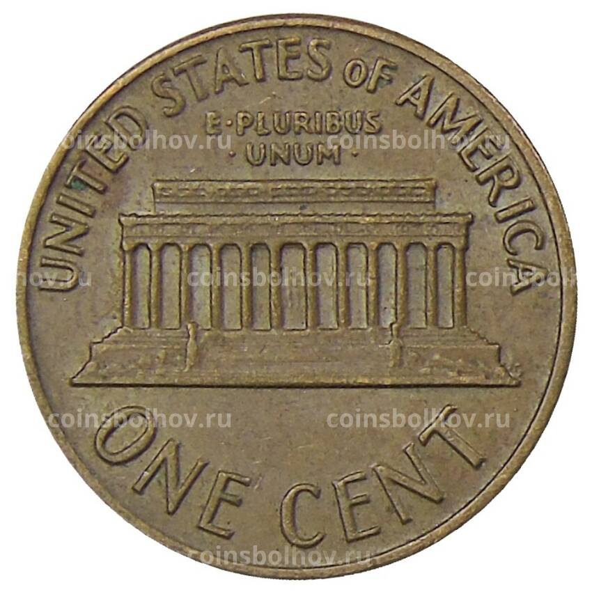 Монета 1 цент 1971 года D США (вид 2)