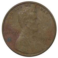 Монета 1 цент 1974 года D США (аверс)