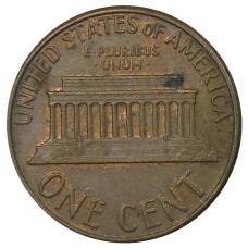 Монета 1 цент 1974 года D США (реверс)