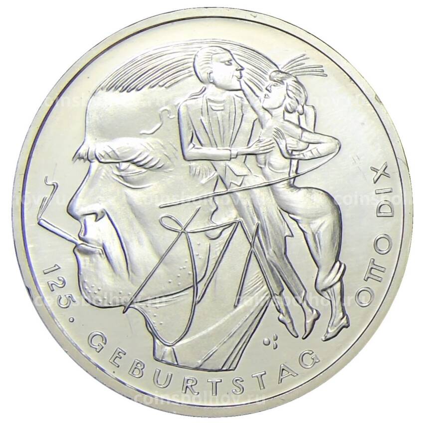 Монета 20 евро 2016 года G Германия —  125 лет со дня рождения Отто Дикса