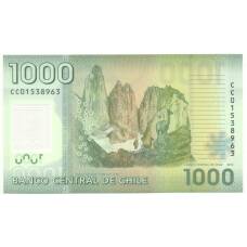 Банкнота 1000 песо 2010 года Чили (вид 2)