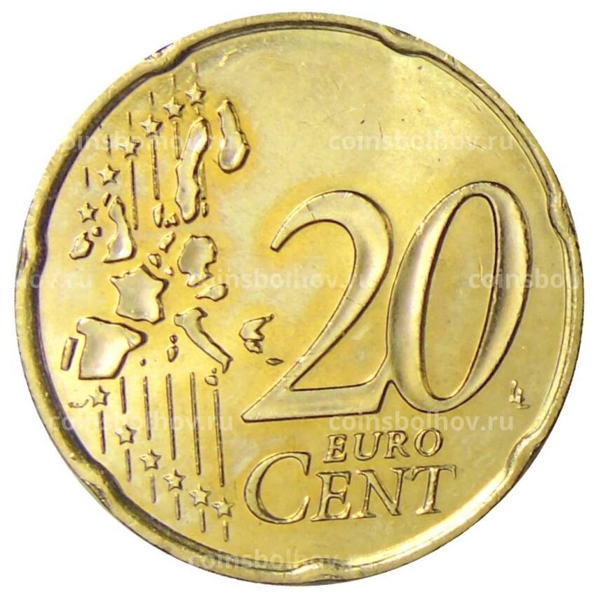 Монета 20 евроцентов 2001 года Монако (вид 2)