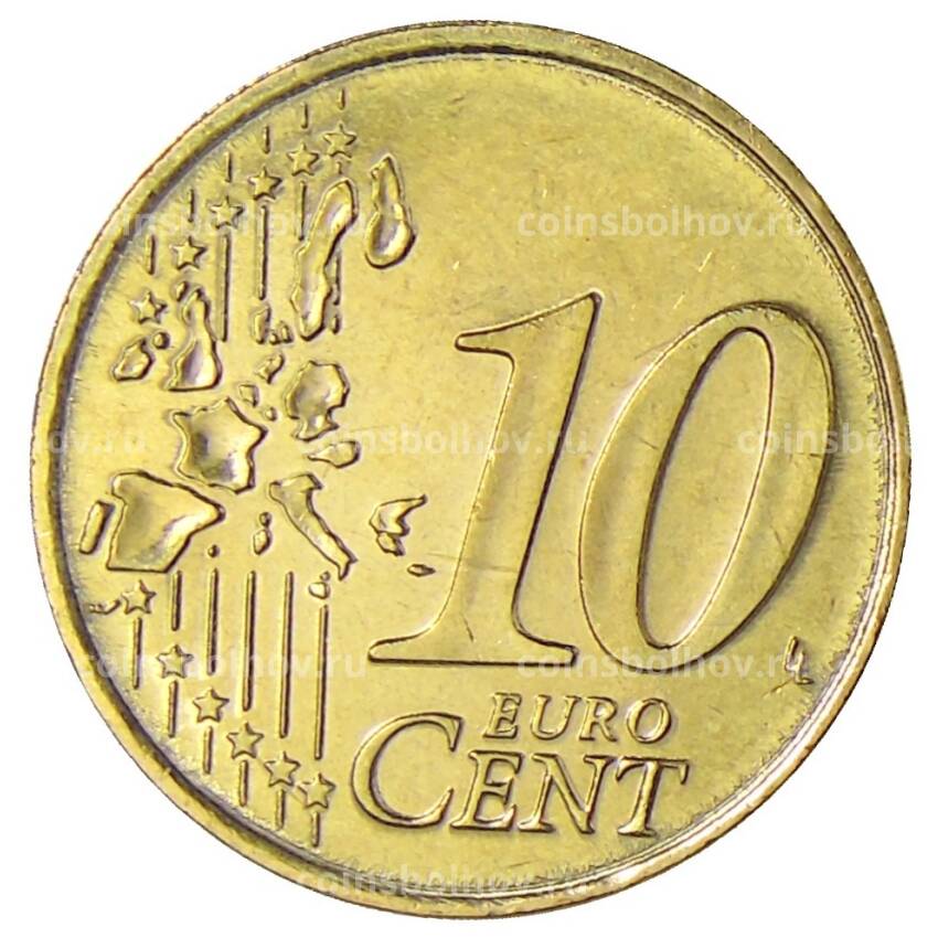 Монета 10 евроцентов 2001 года Монако (вид 2)