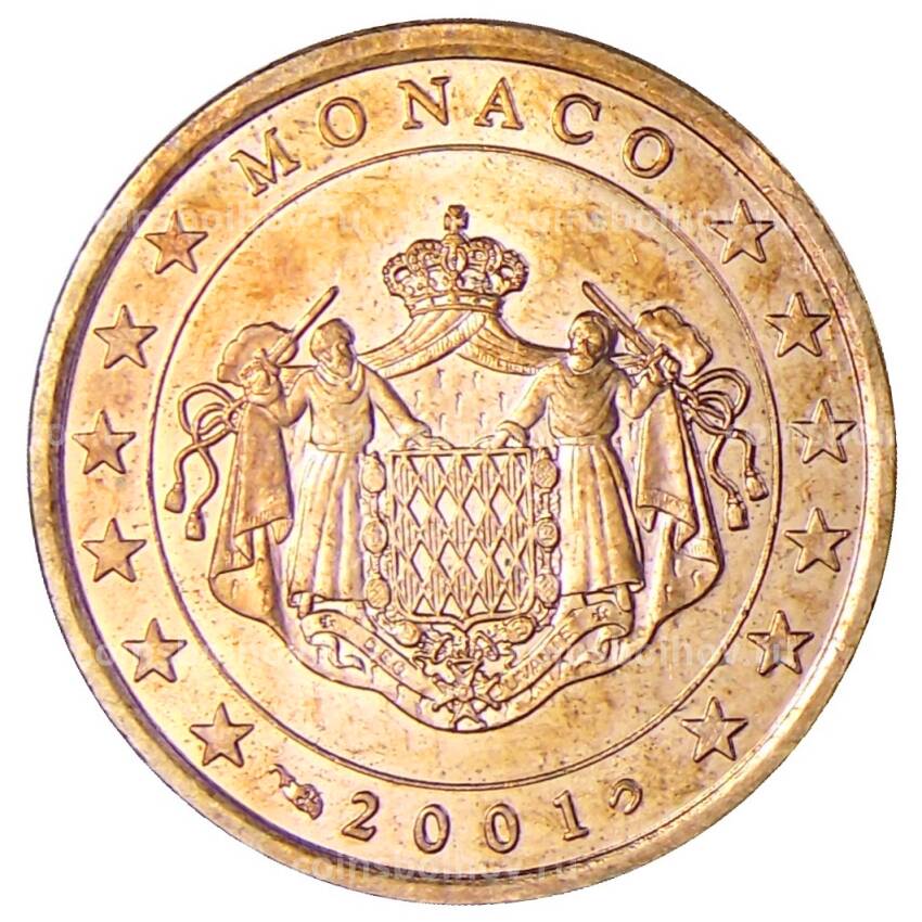 Монета 5 евроцентов 2001 года Монако