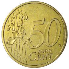 Монета 50 евроцентов 2001 года Монако (реверс)
