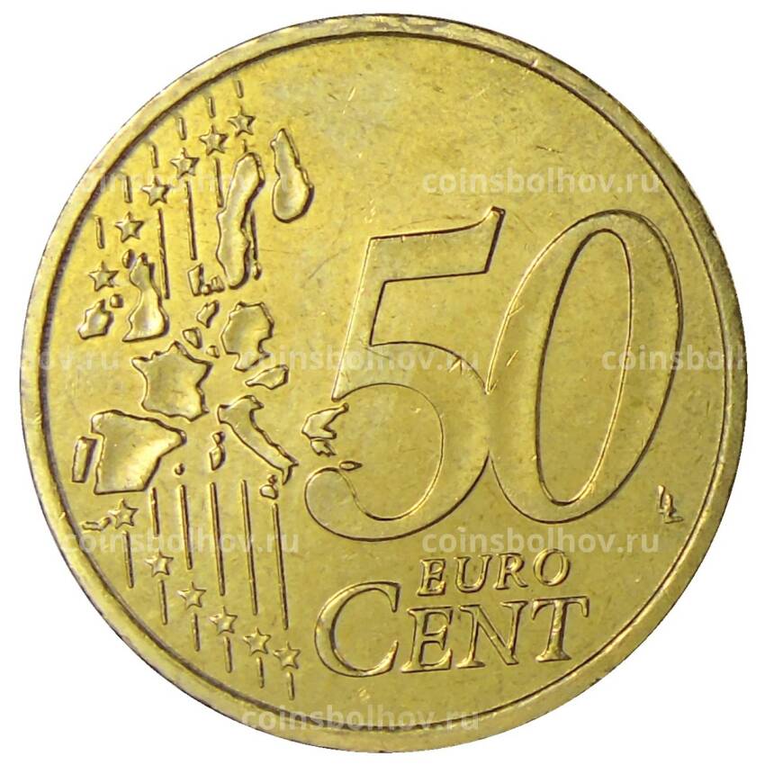 Монета 50 евроцентов 2001 года Монако (вид 2)