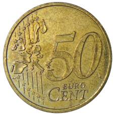 Монета 50 евроцентов 2001 года Монако (реверс)
