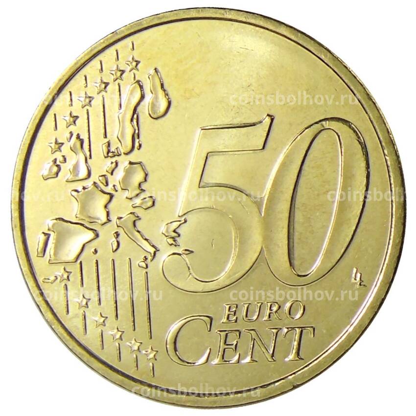 Монета 50 евроцентов 2002 года Монако (вид 2)