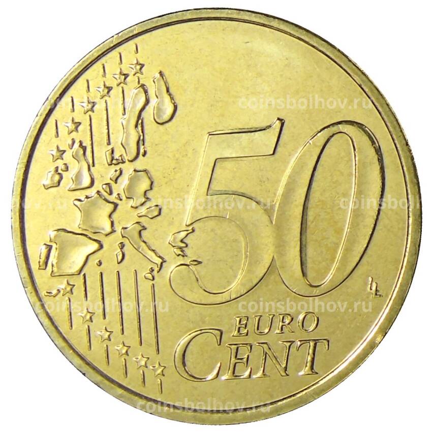 Монета 50 евроцентов 2002 года Монако (вид 2)