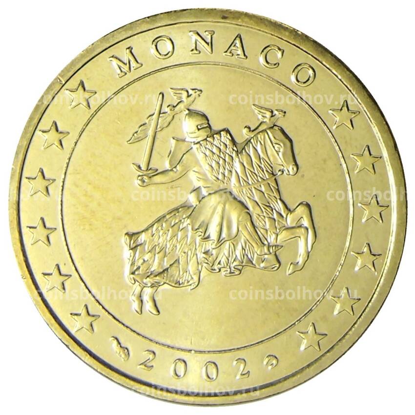 Монета 50 евроцентов 2002 года Монако
