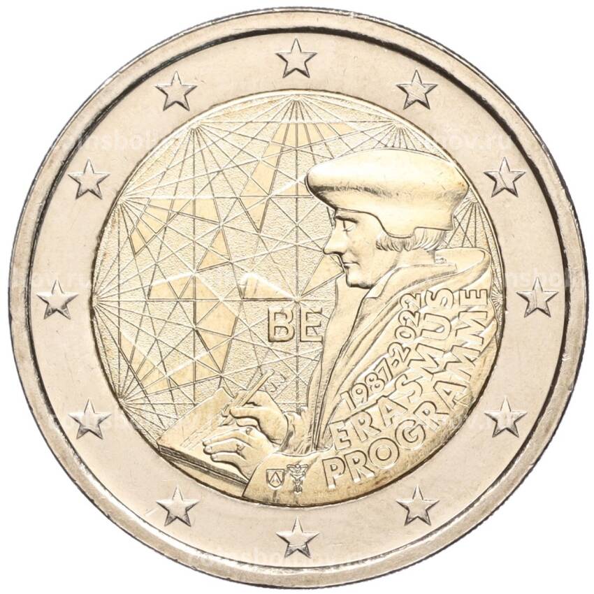 Монета 2 евро 2022 года Бельгия — 35 лет программе Эразмус