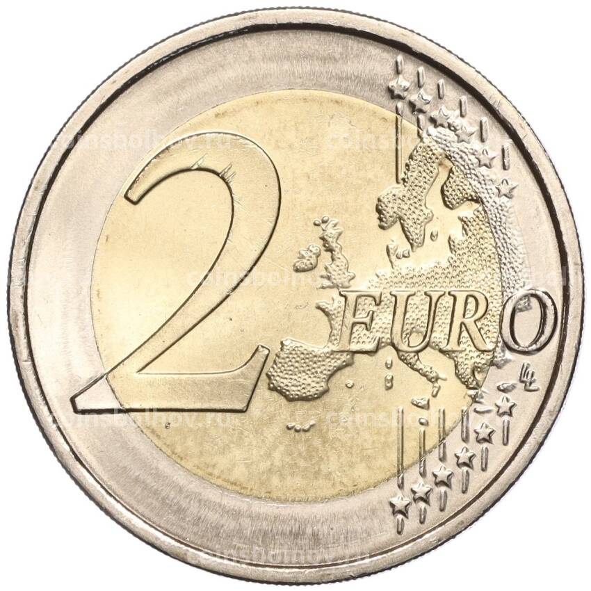 Монета 2 евро 2023 года  Португалия — Всемирный день молодежи в Лиссабоне 2023 (вид 2)