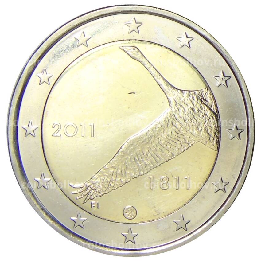Монета 2 евро 2011 года Финляндия — 200 лет банку Финляндии