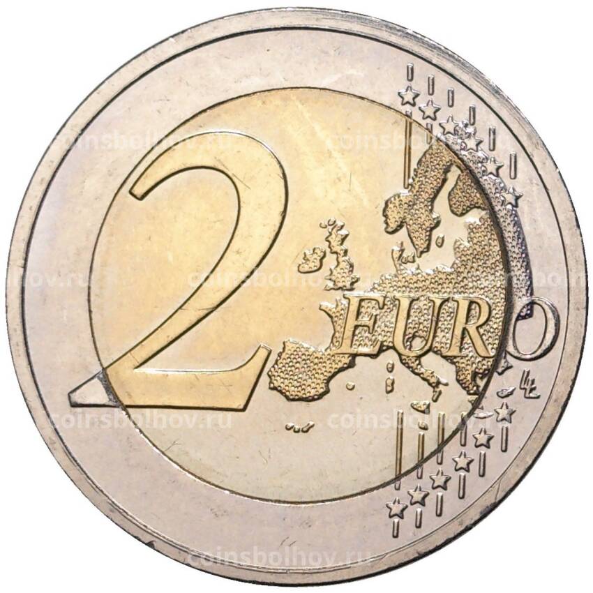 Монета 2 евро 2015 года Греция —  30 лет флагу Европейского союза (вид 2)