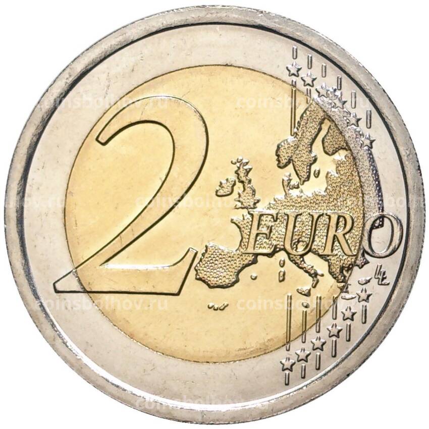 Монета 2 евро 2018 года Словения —  Всемирный день пчёл (вид 2)