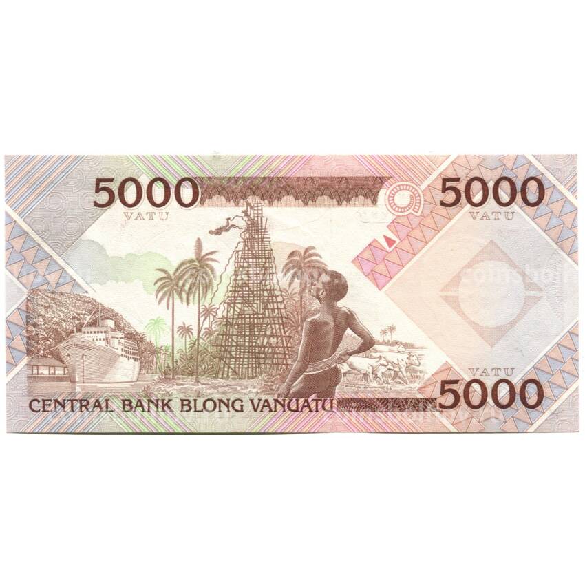 Банкнота 5000 вату 1993 года Вануату (вид 2)