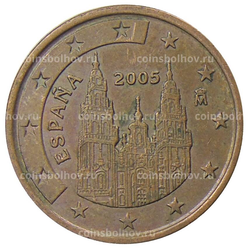 Монета 5 евроцентов 2005 года Испания