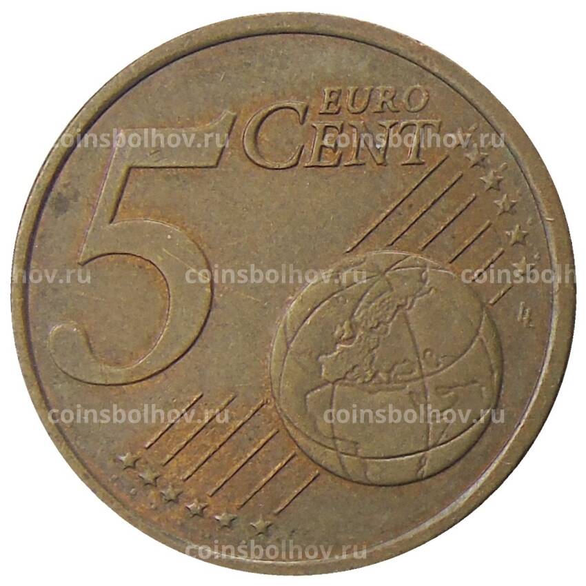 Монета 5 евроцентов 2002 года J Германия (вид 2)