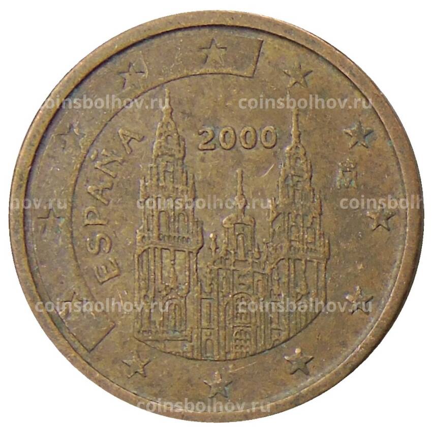 Монета 2 евроцента 2000 года Испания