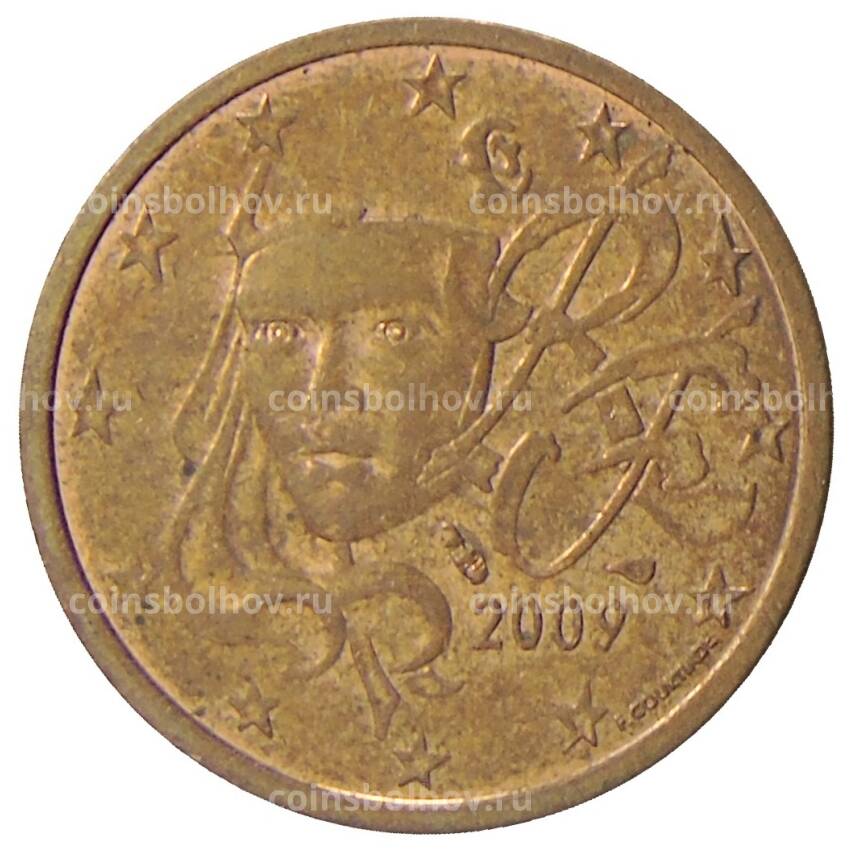 Монета 2 евроцента 2009 года Франция